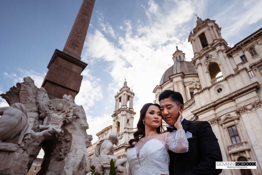 Elopement-Rome piazza navona