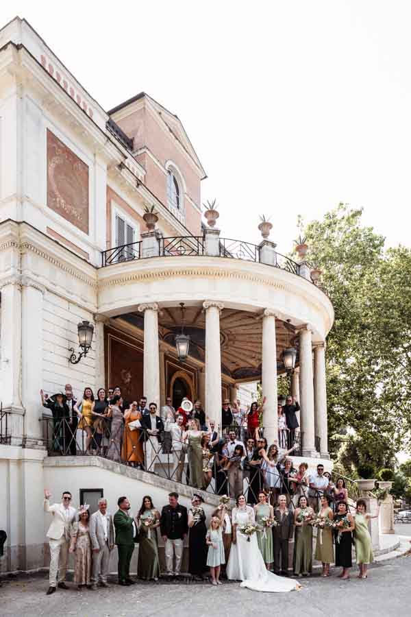 wedding in Rome group photo