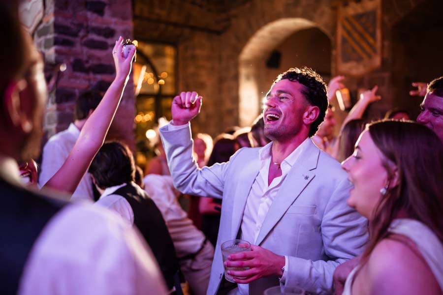 wedding party in the castel in rome