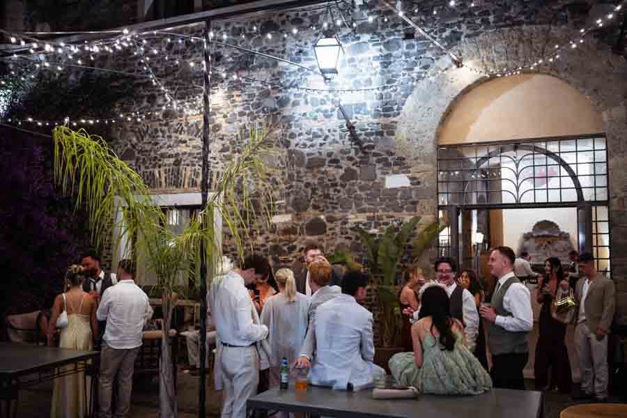 wedding party in the castel in rome