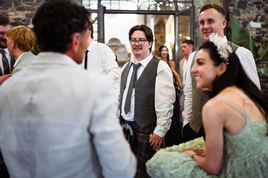 wedding party in the castel in rome