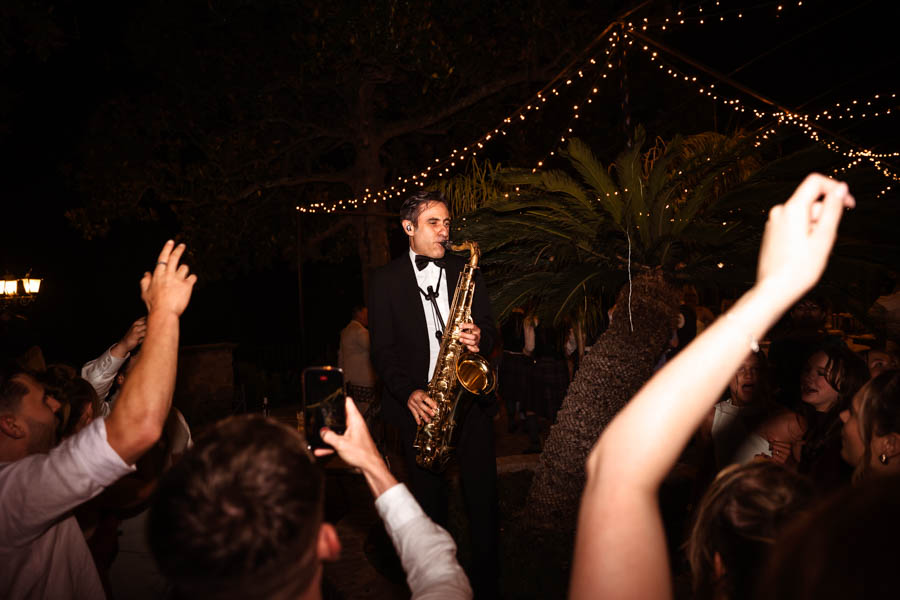 wedding party in the castel in rome