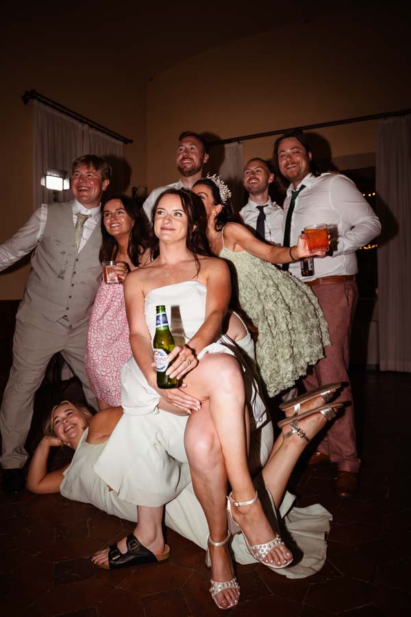 wedding party in the castel in rome