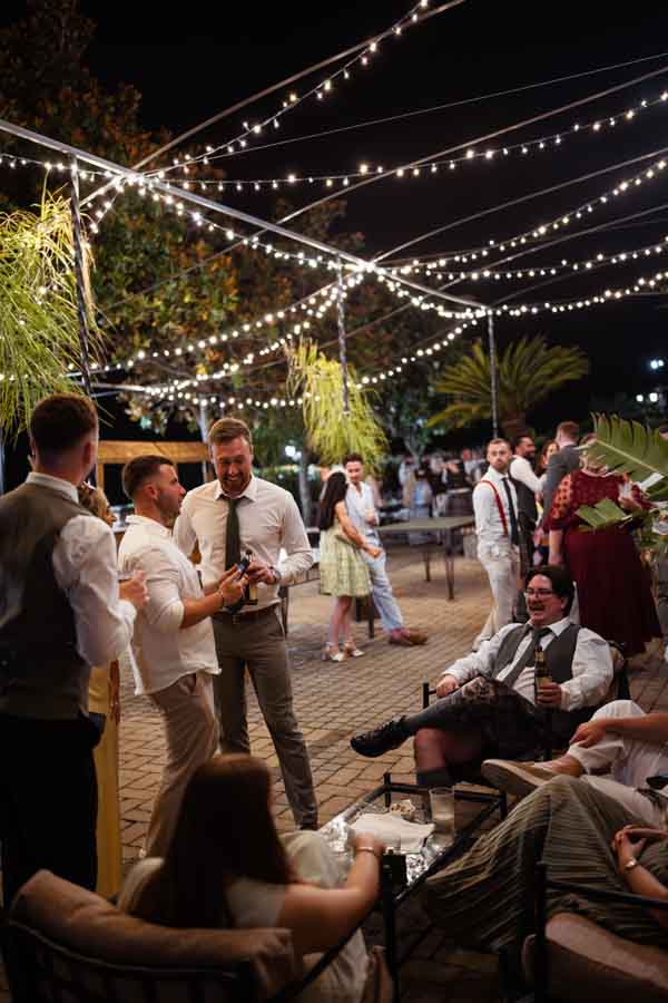 wedding party in the castel to rome