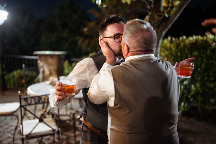 wedding party in the castel to rome